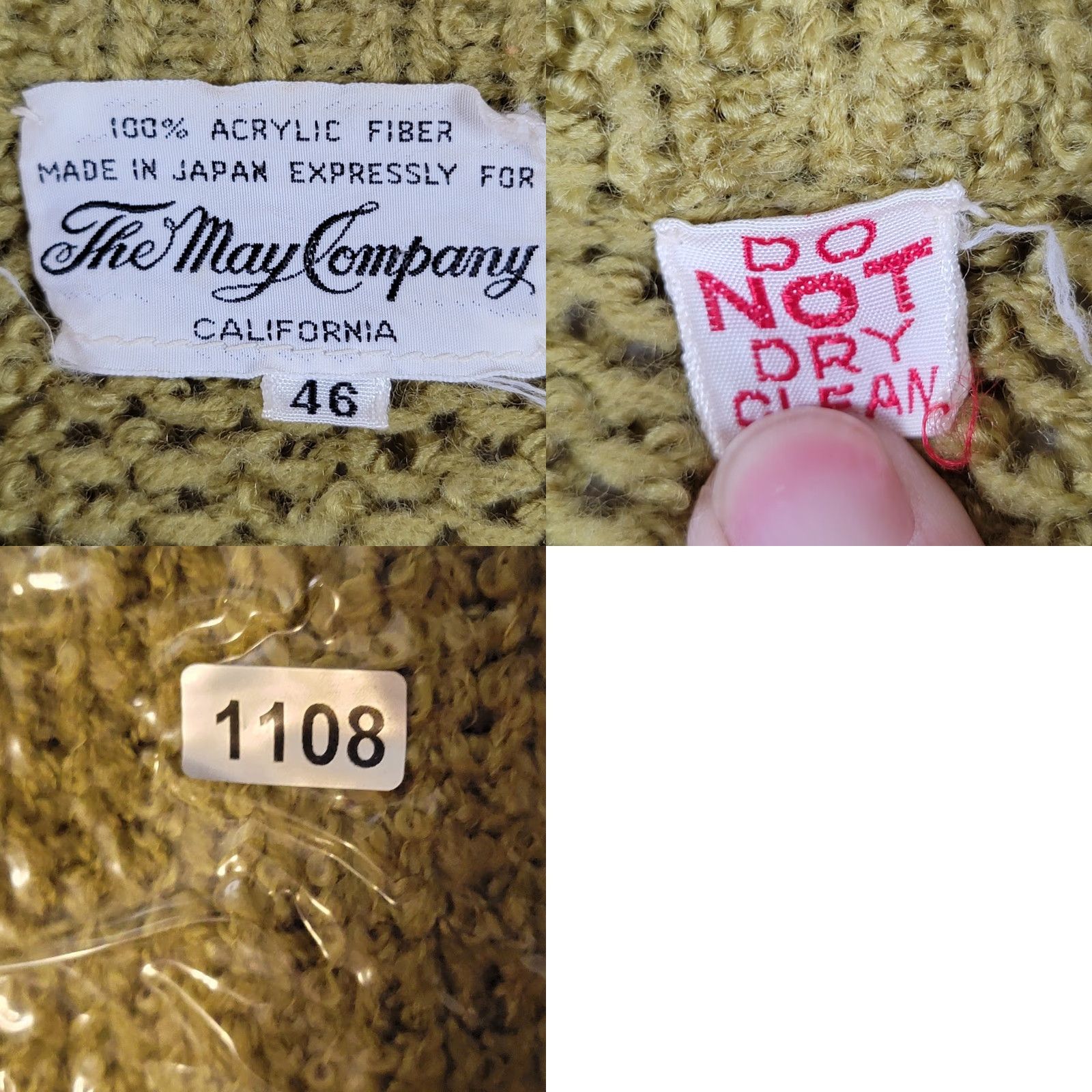 Vintage VINTAGE The May Company Cardigan Women’s Sweater L Green Heather Designers Originals Long Sleeve V-Neck Knit Heavy Knit Winter Fall Spring Womens Size L / US 10 / IT 46 - 10 Thumbnail