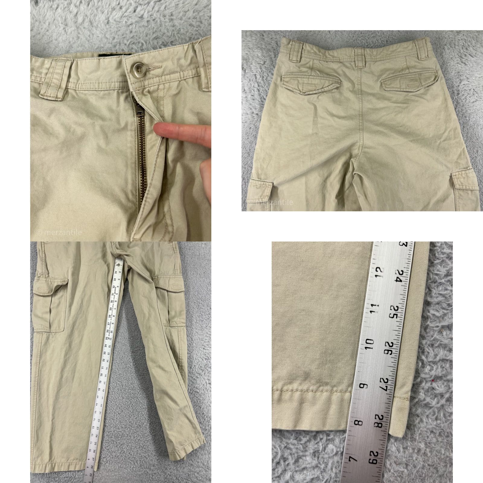 Eddie Bauer Eddie Bauer Mens Cargo Pants 32 Beige Cotton Twill 5-Pocket Relaxed Straight Front Size US 31 - 8 Thumbnail