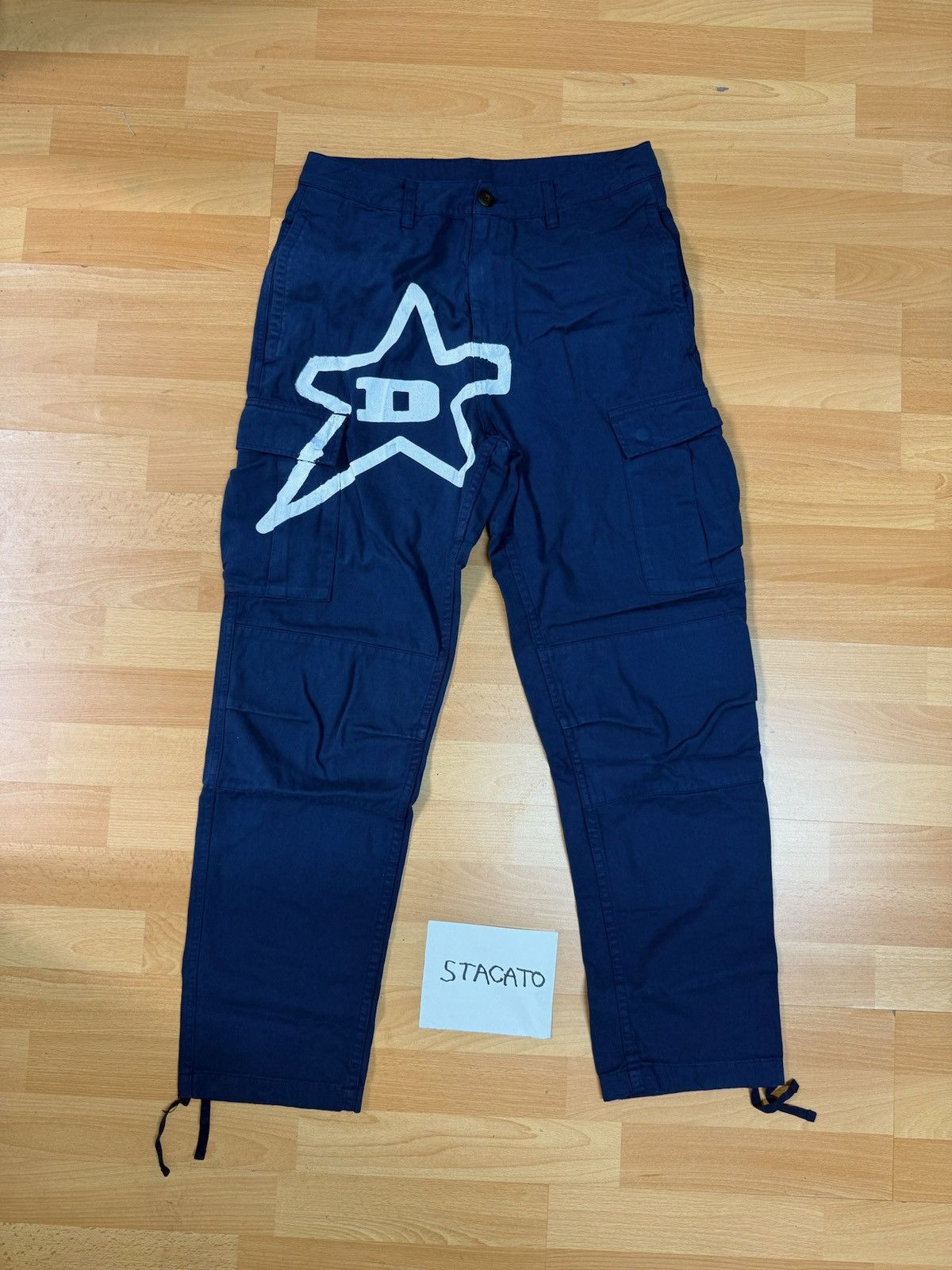 Rap Tees × Vintage Demo World Cargo Pants Blue 34 Size US 34 / EU 50 - 1 Thumbnail