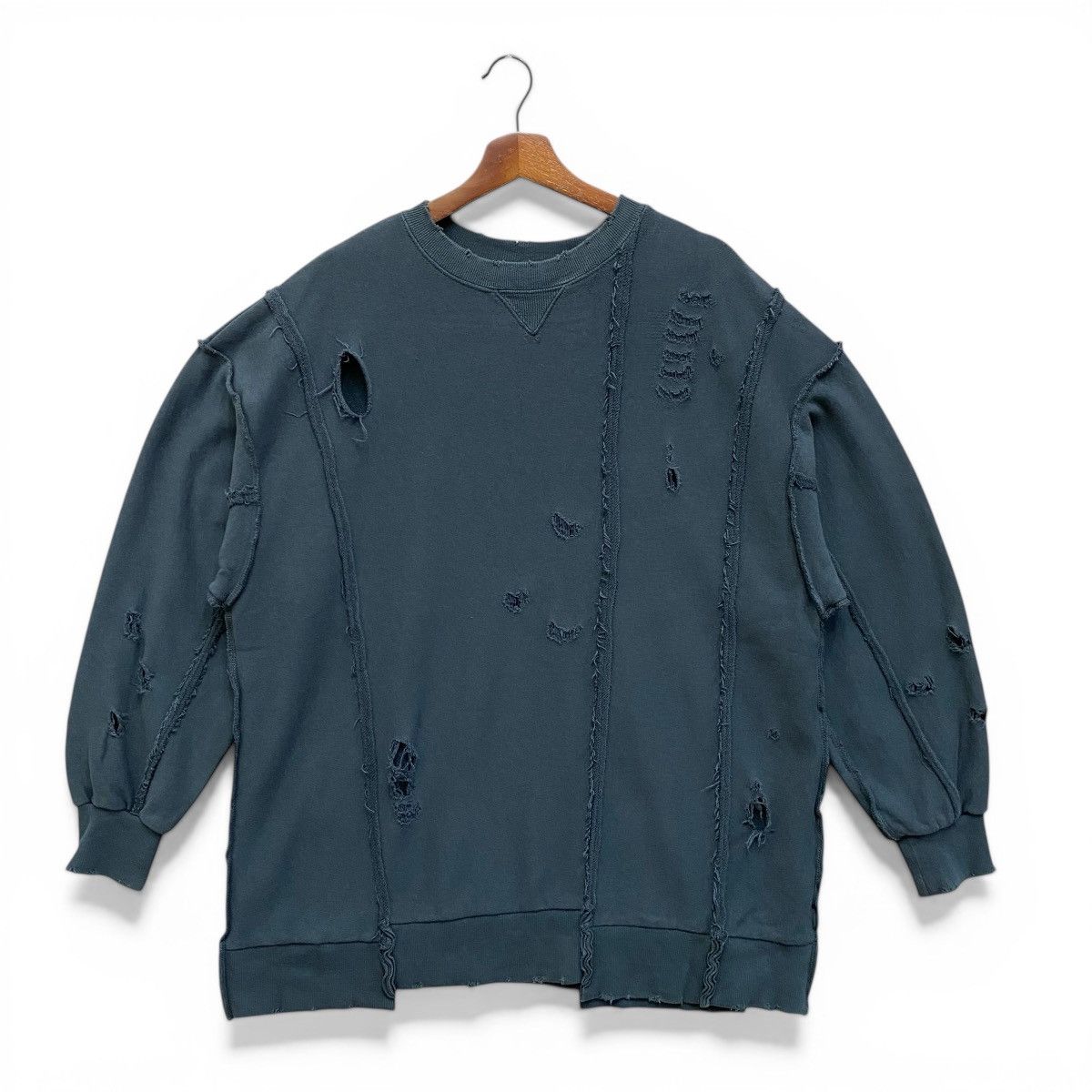 Japanese Brand Jeanasis Sweatshirt Original Factory Distressed Design Size US XXL / EU 58 / 5 - 10 Thumbnail