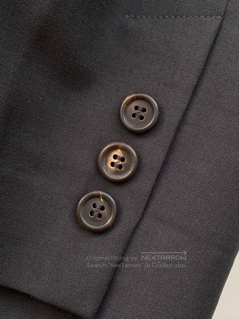 Brunello Cucinelli Brunello Cucinelli Dark Gray Wool Blazer, Brooch Removable Size 48L - 6 Thumbnail