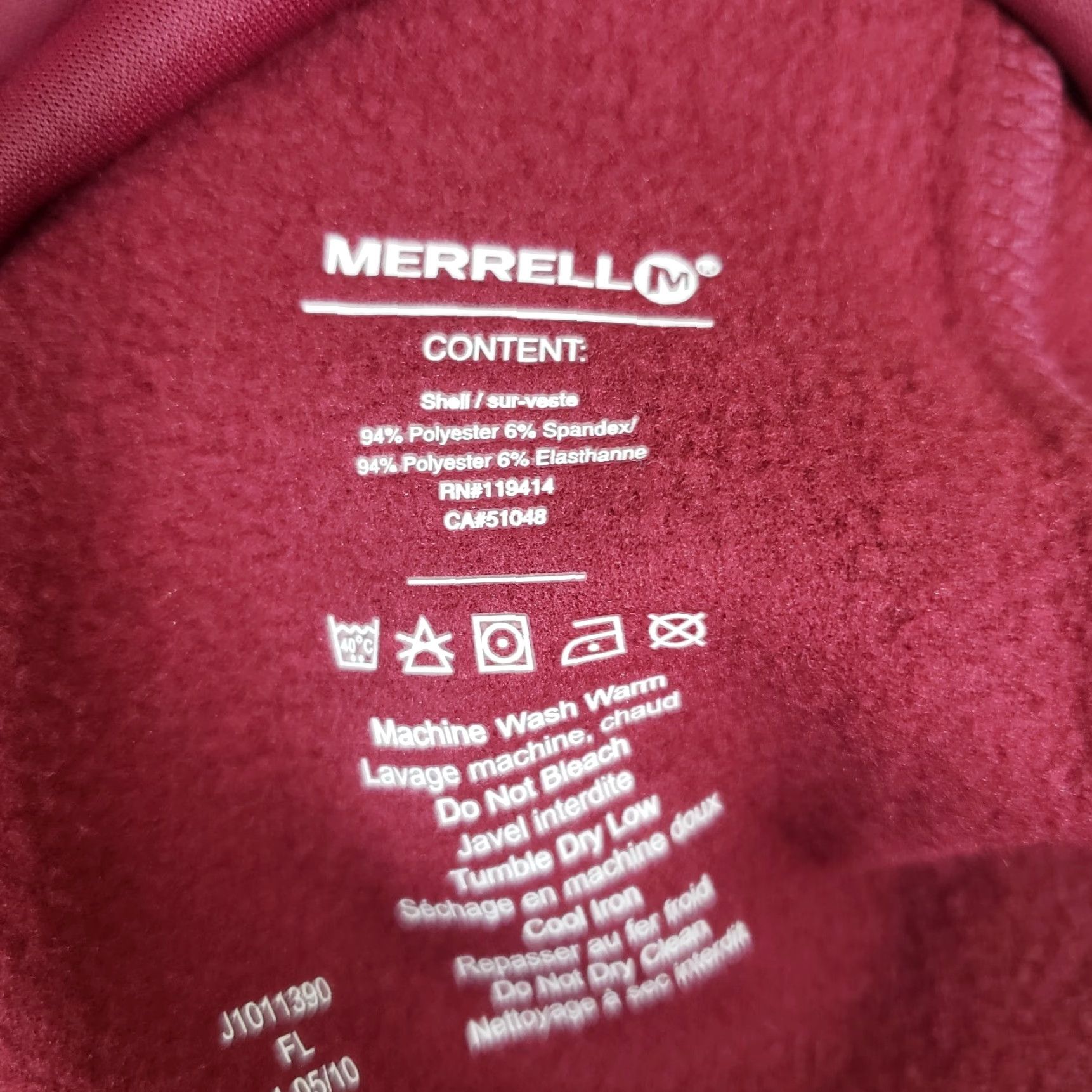Merrell Merrell Womens Mock Neck Pullover Sz Medium Berry Floral Lasercut Shirt Pullover Red 90s? Size M / US 6-8 / IT 42-44 - 7 Thumbnail