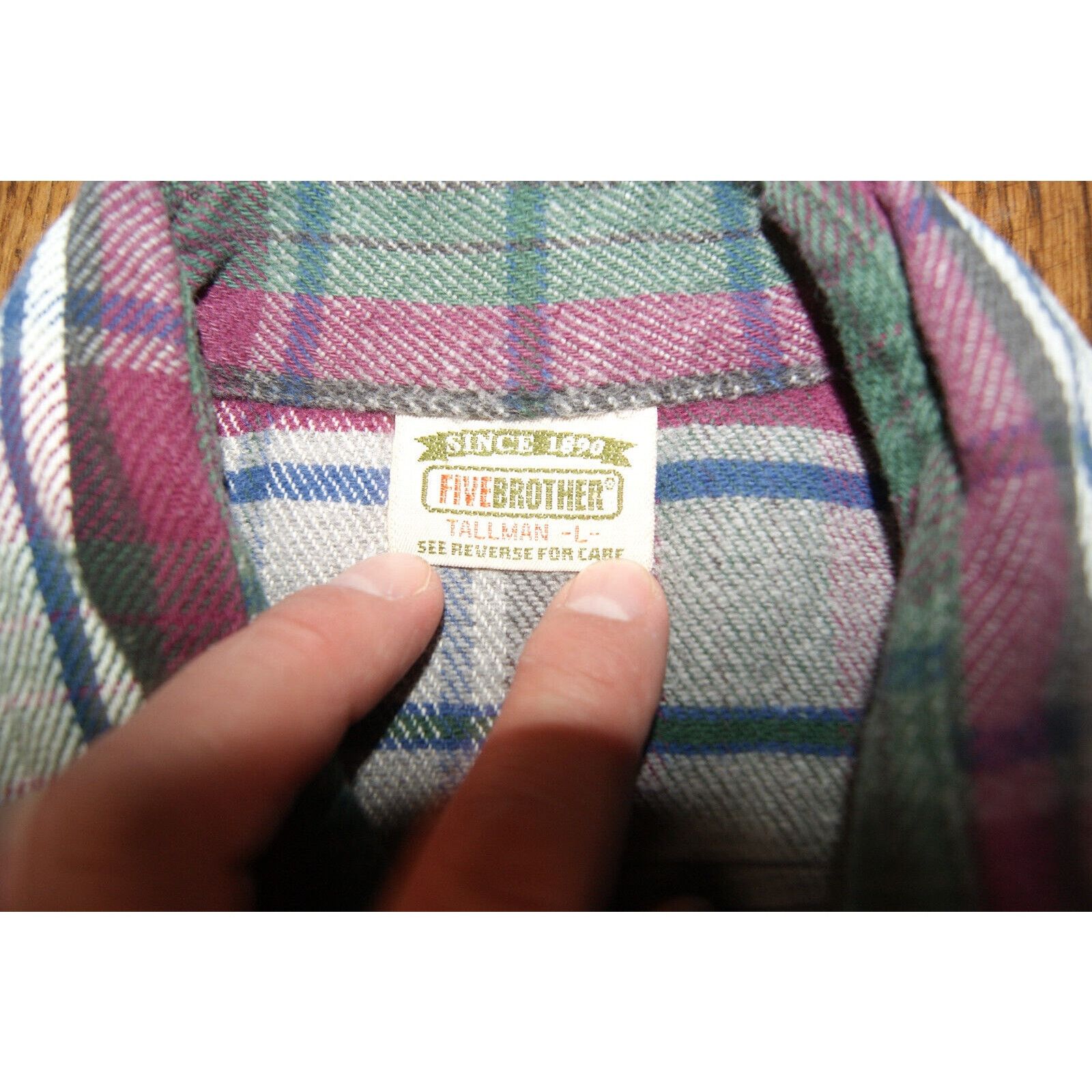 Other VTG Five Brothers Heavy Flannel Shirt Mens LT Pockets USA Size US L / EU 52-54 / 3 - 2 Thumbnail
