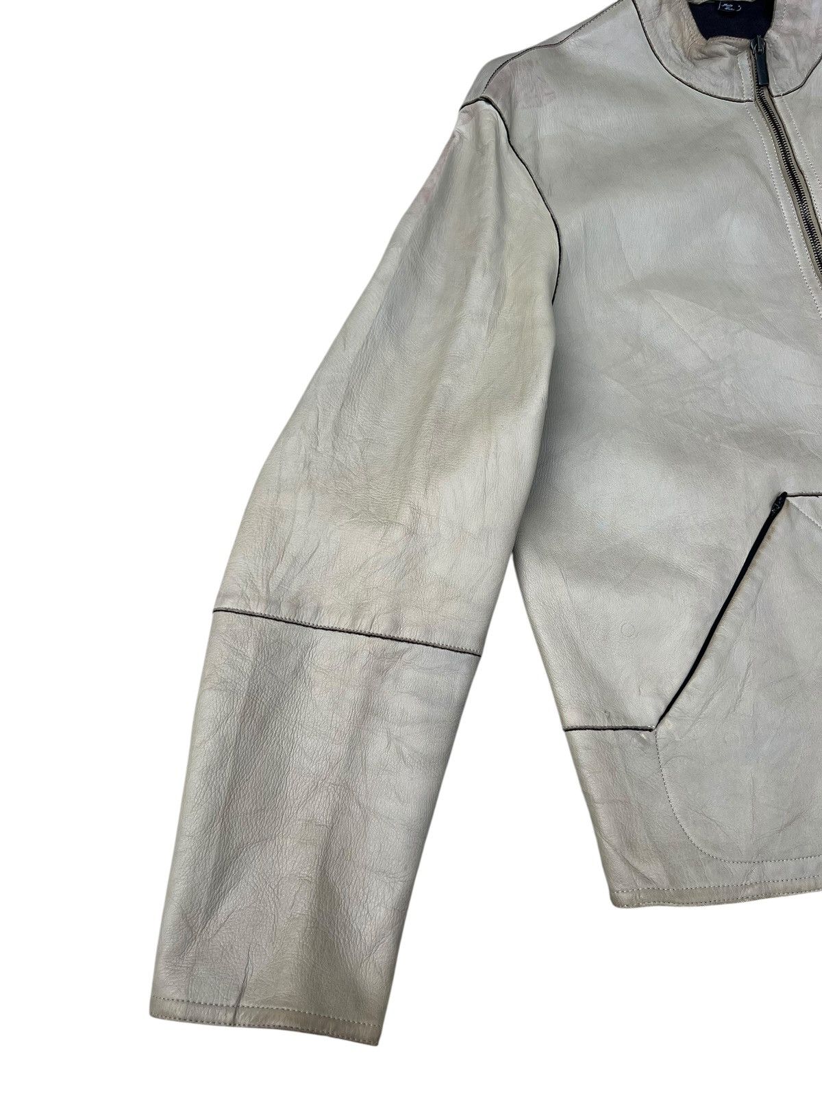 Giorgio Armani Archive Giorgio Armani Le Collezioni Leather Racer Jacket Size US S / EU 44-46 / 1 - 9 Thumbnail