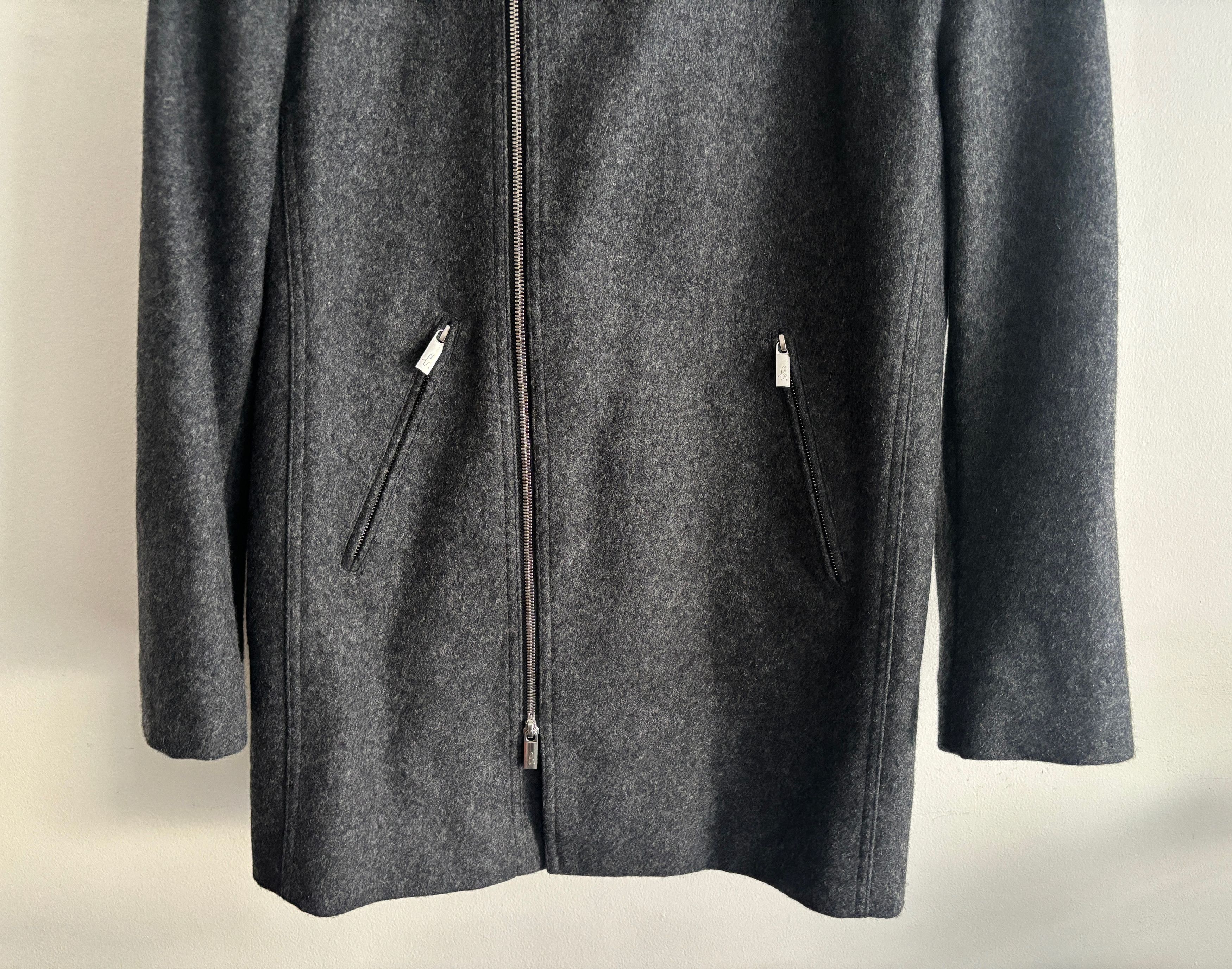 agnes b. Grey Wool Zip Pea Coat Rider's Jacket Small - Medium Size US M / EU 48-50 / 2 - 3 Thumbnail