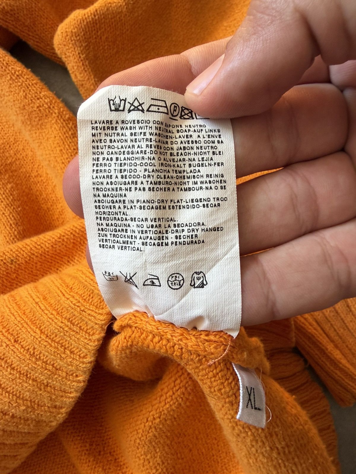 Massimo Osti Stone Island High Neck Knit Orange Re-issued Size US L / EU 52-54 / 3 - 8 Thumbnail