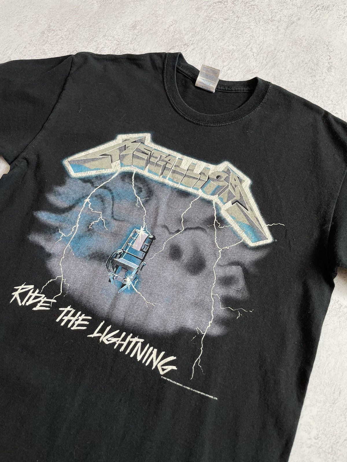 Band Tees Vintage Metallica Ride The Lightning 2007 T- Shirt Y2K Size US M / EU 48-50 / 2 - 2 Thumbnail