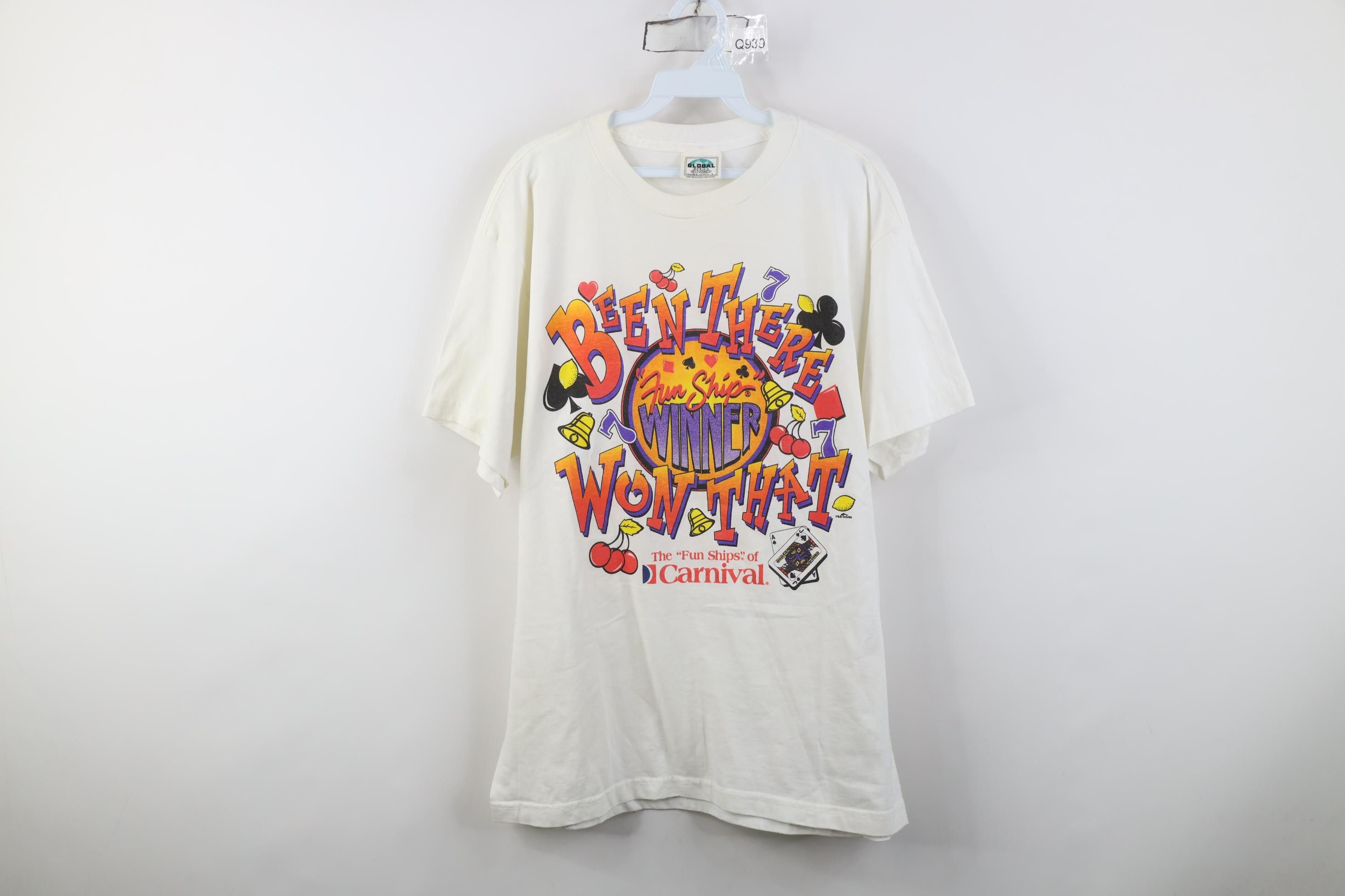 Vintage Vintage 90s Streetwear Cruise Ship Gambling Cards T-Shirt Size US L / EU 52-54 / 3 - 1 Thumbnail
