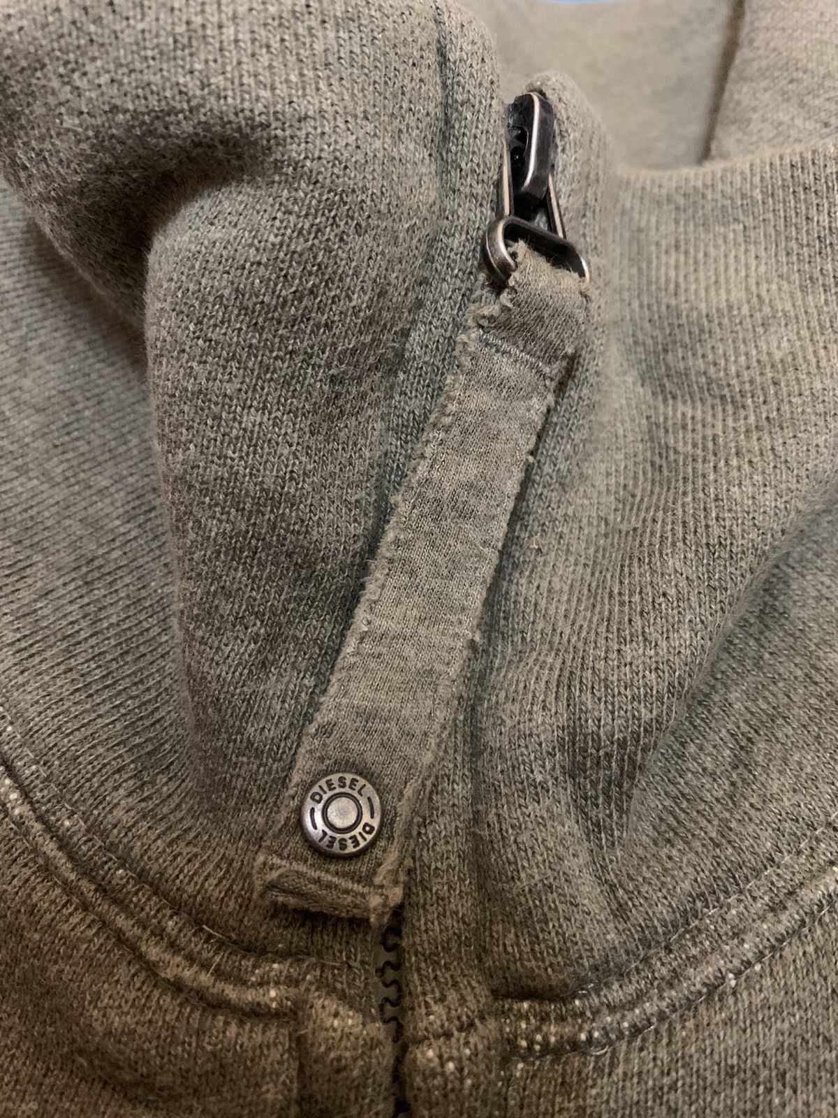 Adidas × Diesel Diesel Sweater Distressed Vtg Streetwear Olive Green Size US M / EU 48-50 / 2 - 7 Thumbnail