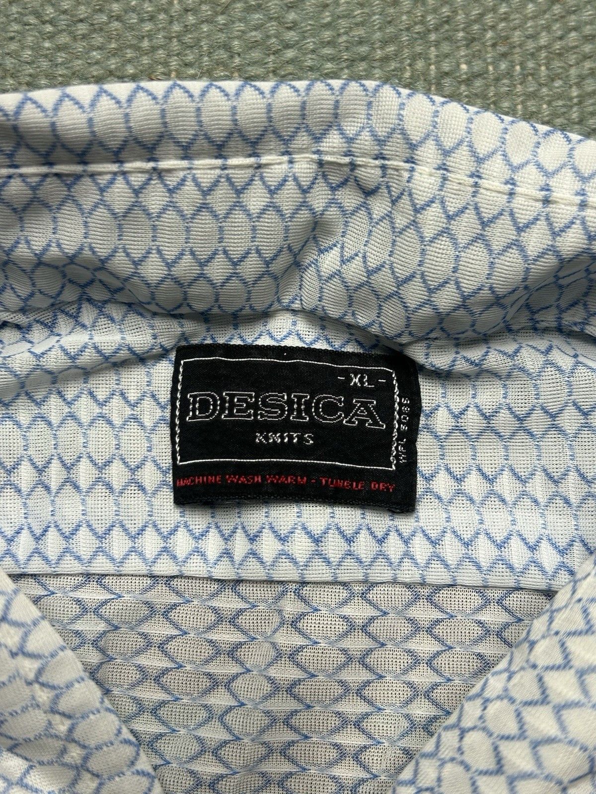 Vintage Vtg 1970s button shirt nylon? poly? sheer dagger collar XL Size US XL / EU 56 / 4 - 5 Thumbnail