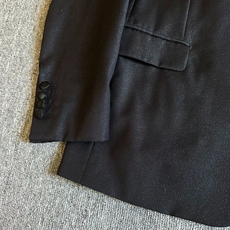 Dior Dior Rhinestone silk sword collar wool suit Size 54R - 3 Thumbnail