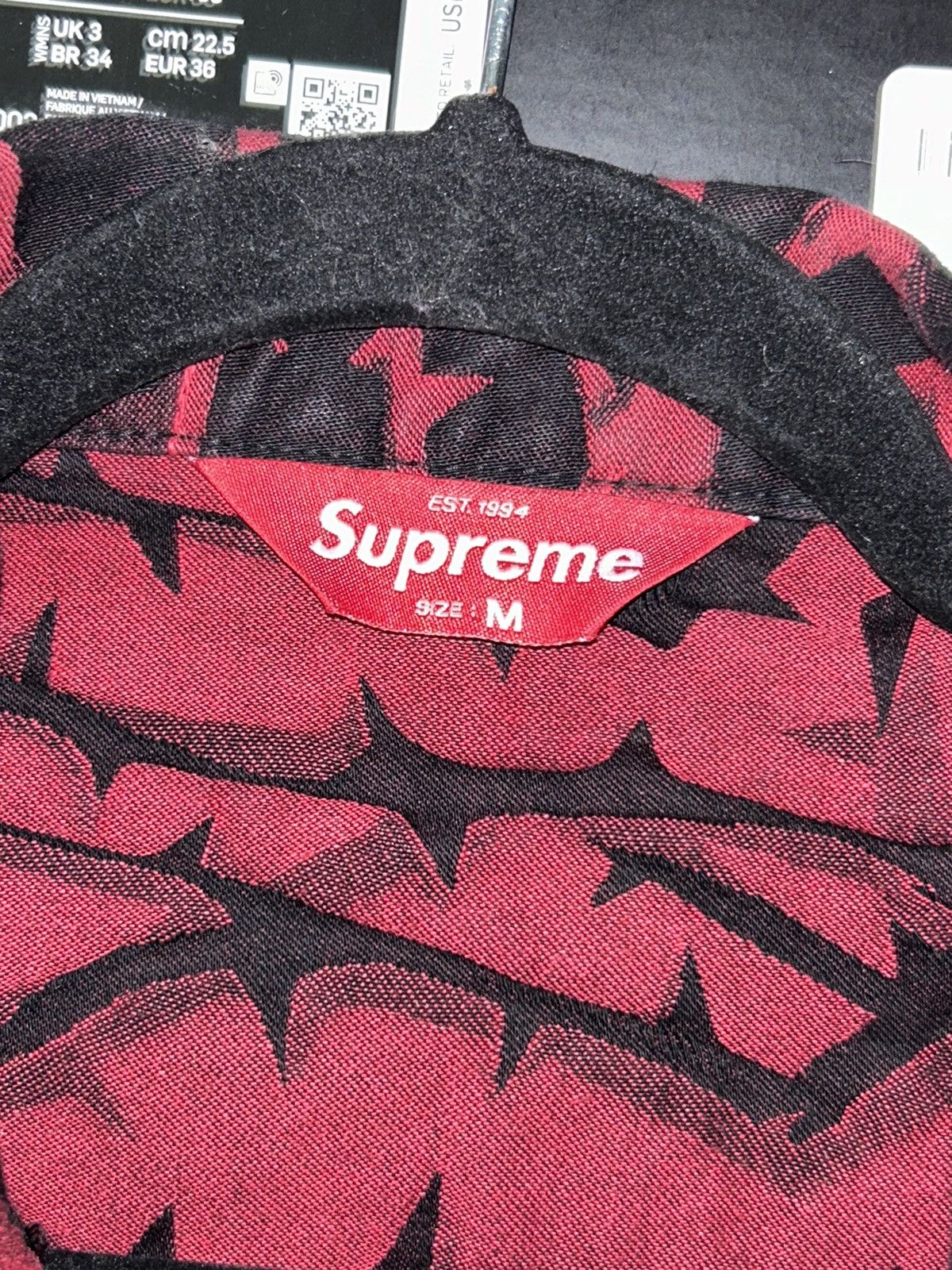 Supreme BUNDLE Supreme Thorn Trucker Jacket & MATCHING HAT FW18 NEW Size US M / EU 48-50 / 2 - 6 Thumbnail