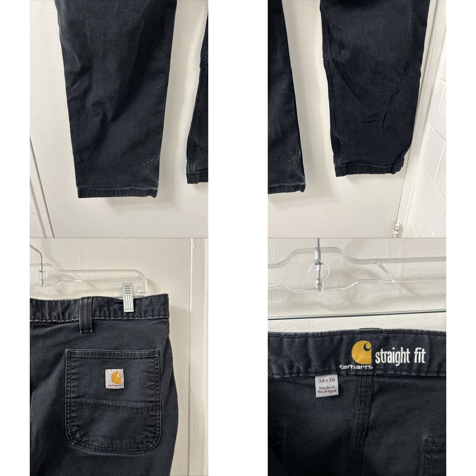 Carhartt VINTAGE Carhartt Work Pants Mens 38x30 Black Straight Fit Rugged Flex Canvas 102821-001 Size US 38 / EU 54 - 9 Thumbnail