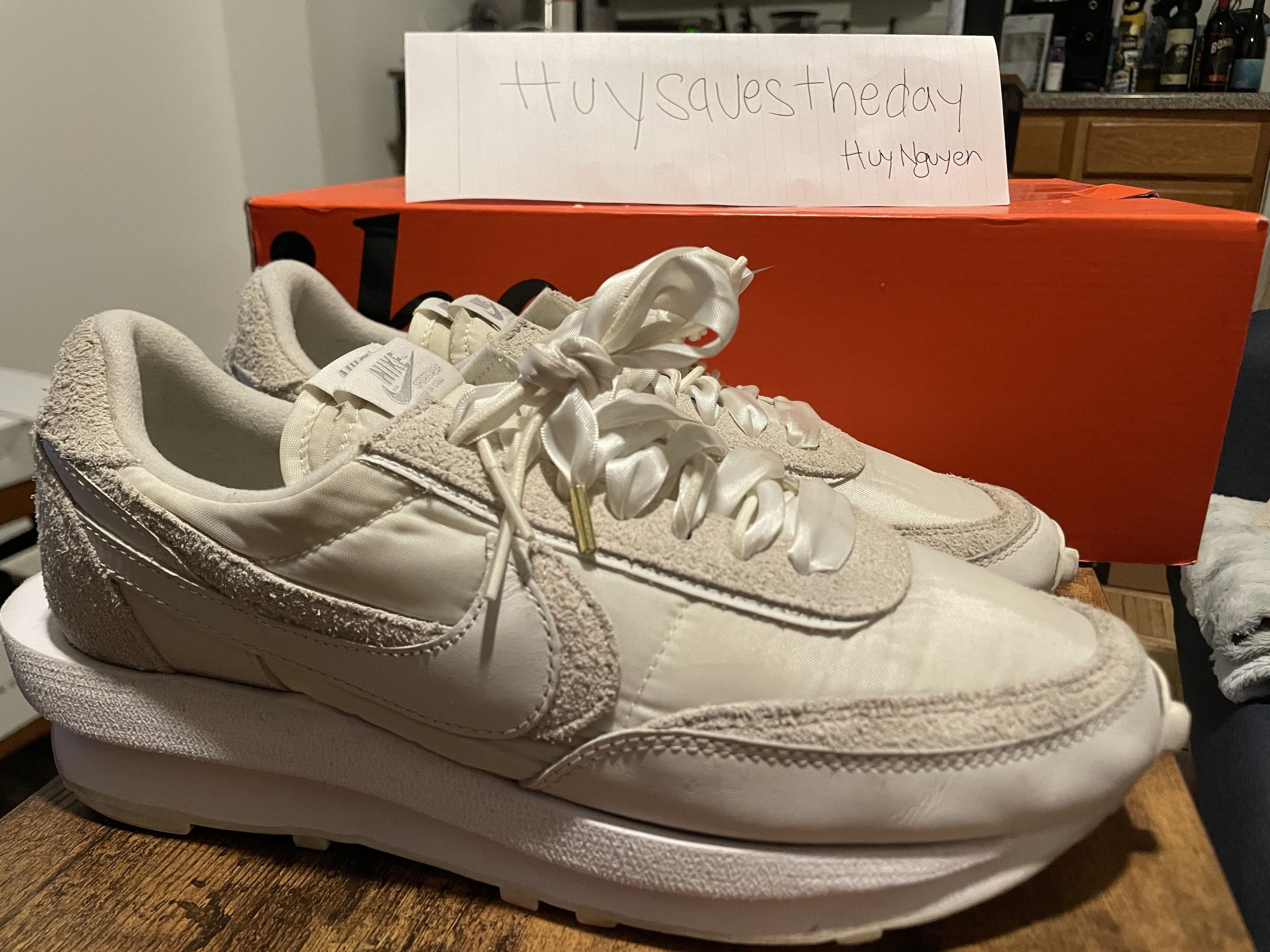 Sacai x nike 2024 ldv waffle white nylon