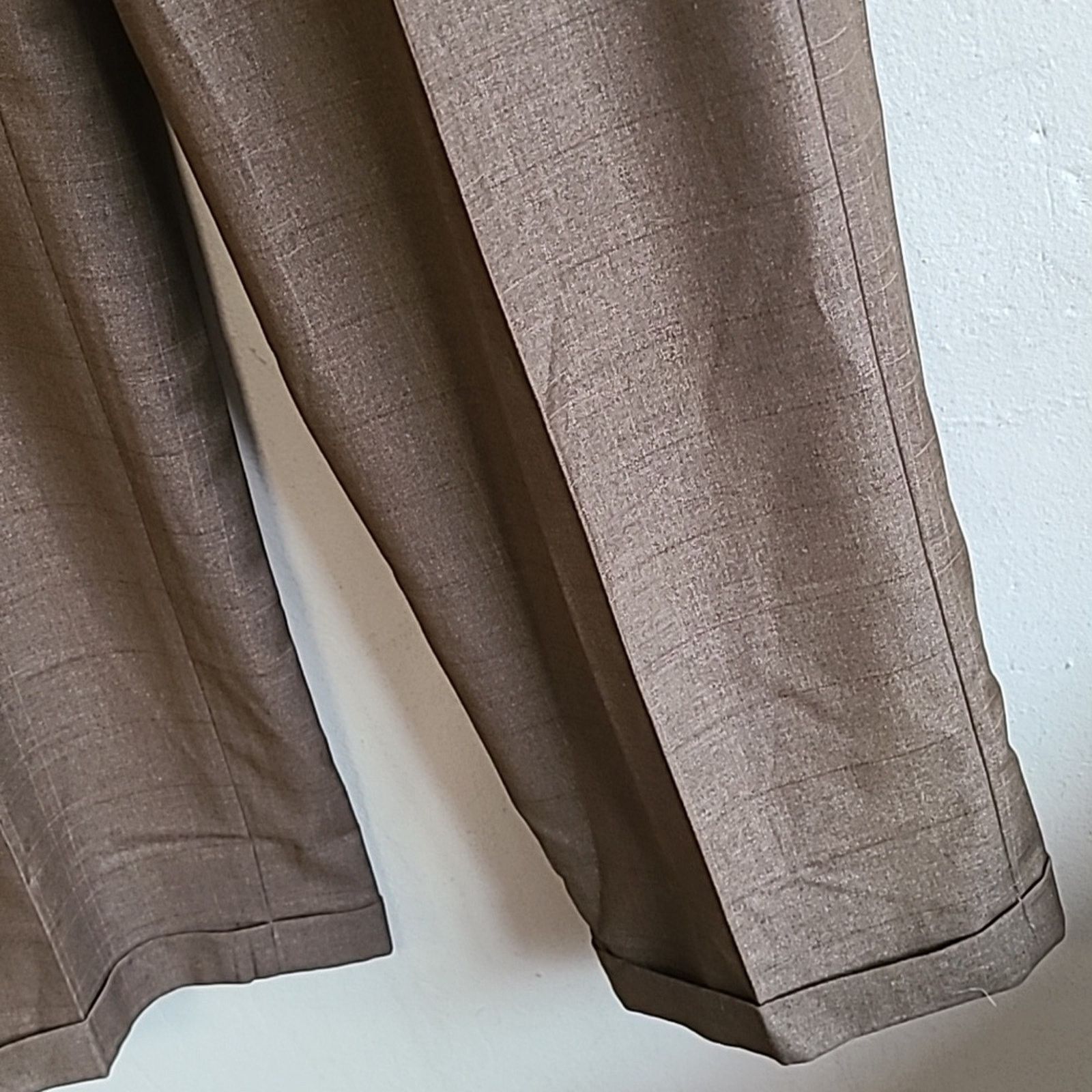 Other NEW men's 38" x34" olive green brown classic dressy pants Size US 38 / EU 54 - 3 Thumbnail