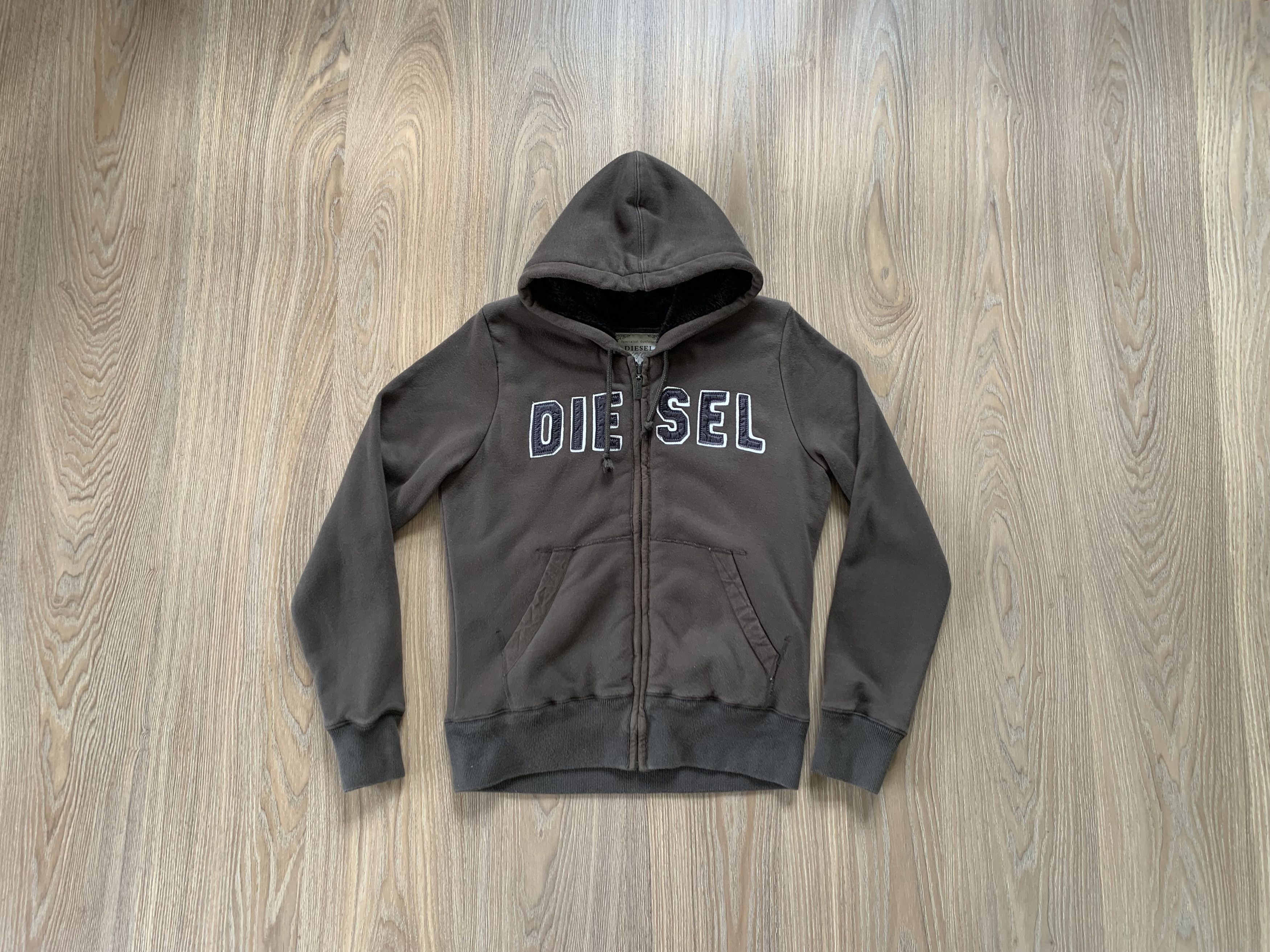 Diesel × Vintage Vintage Diesel Heavy Full Zip Hoodie Size L / US 10 / IT 46 - 1 Thumbnail
