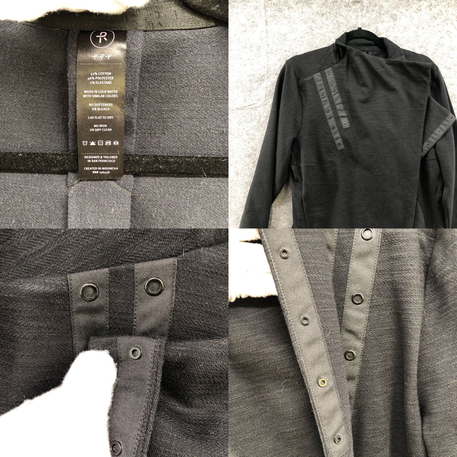 Vintage Deharo Labs Women's Moto Zip Fleece Jacket Black Large Size L / US 10 / IT 46 - 8 Thumbnail