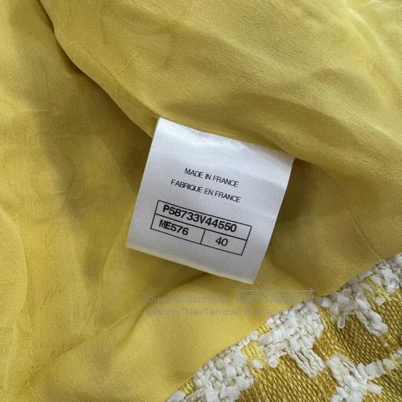 Chanel Chanel Waterfall series yellow and white colour-blocked ta Size S / US 4 / IT 40 - 4 Thumbnail