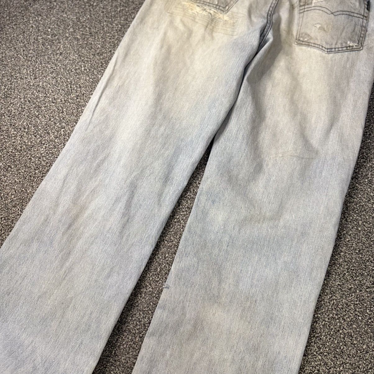 Tornado Mart 🔥🇯🇵 Japanese Vintage 90s Distressed Denim Blueway Flared Size US 31 - 10 Thumbnail