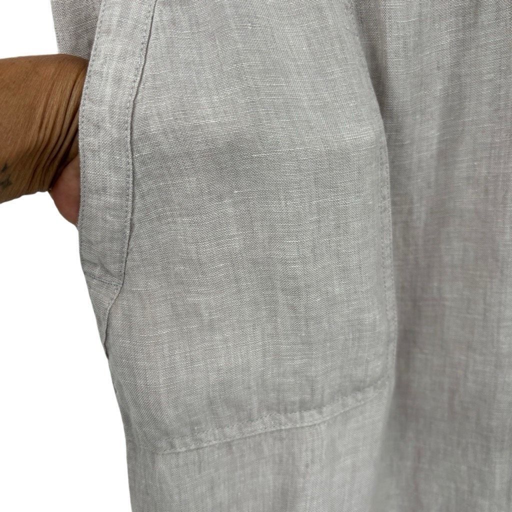 Jones New York Jones & Co Linen High-Rise Flat Front Drawstring Wide Leg Pa Size 34" / US 12 / IT 48 - 9 Thumbnail