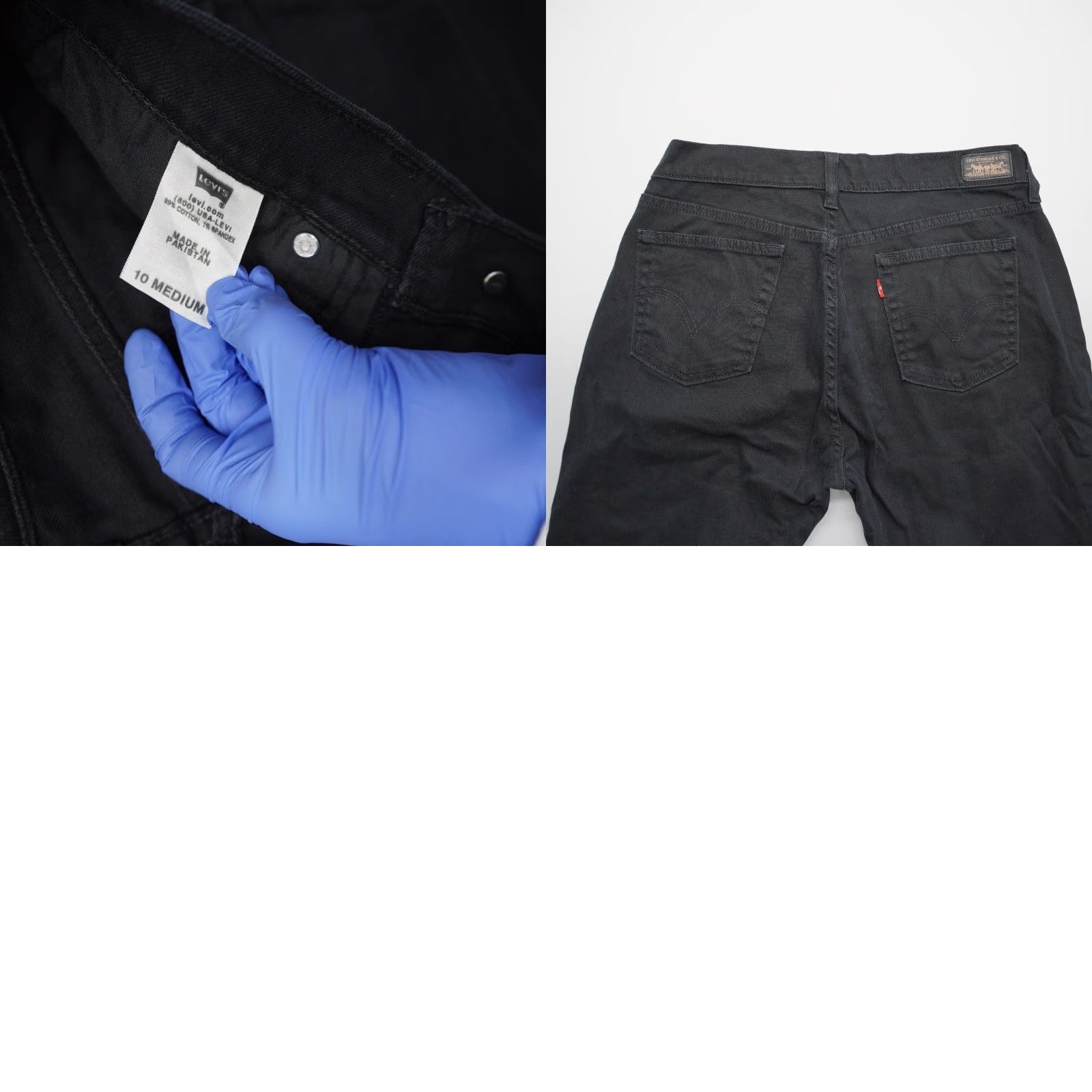 Levi's Levi's 505 Straight Jeans Womens 10 Black Denim Mid Rise Stretch 2000s Y2K Regular Size 32" / US 10 / IT 46 - 8 Thumbnail