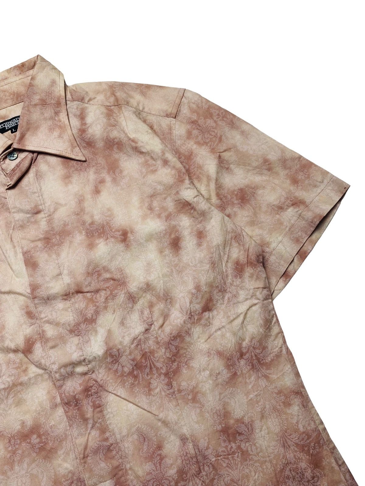 If Six Was Nine × Le Grande Bleu (L.G.B.) × Tornado Mart 2000s Tornado Mart - Spilled Dyed Patterned Button Shirt Size US M / EU 48-50 / 2 - 3 Thumbnail