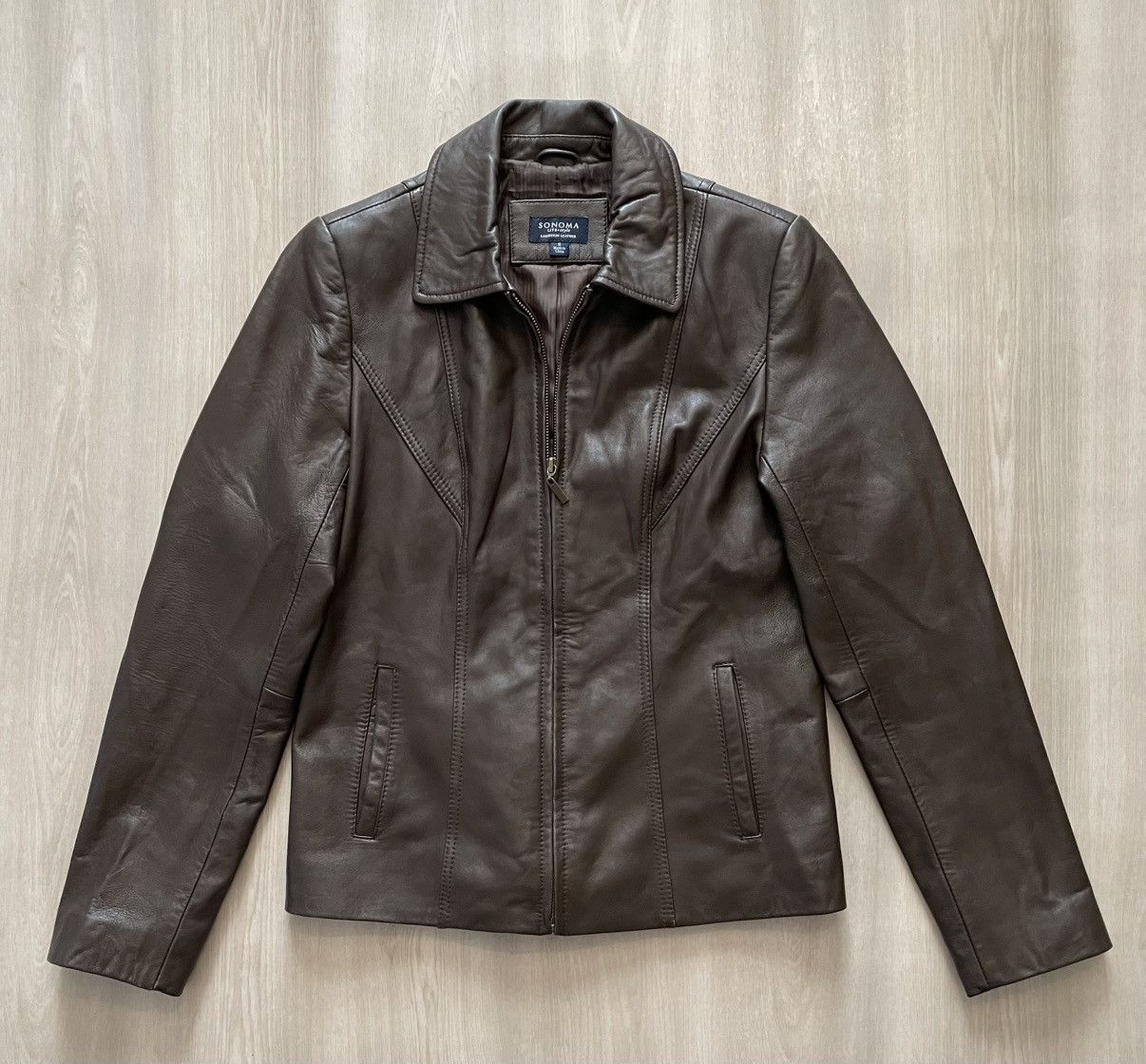 Sonoma Sonoma Lamb Skin Butter Soft Brown Leather Jacket- Small Size S / US 4 / IT 40 - 1 Thumbnail
