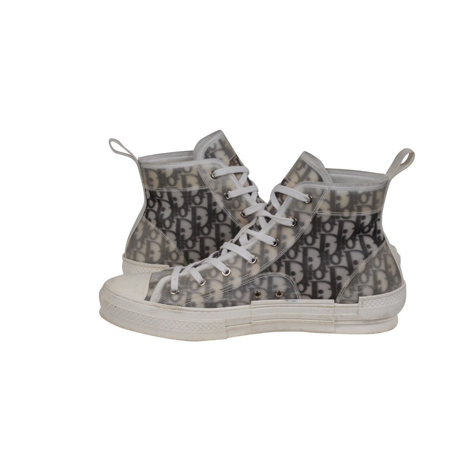 Dior B23 High Top Sneakers Black White Oblique Size US 12 / EU 45 - 9 Thumbnail