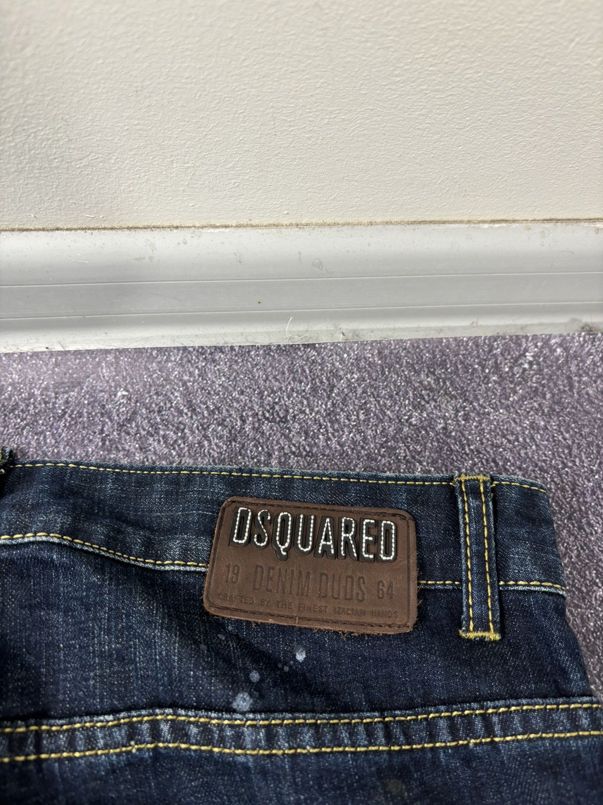 Dsquared2 Dsquared2 Men’s Faded Navy Blue Ripped Slim Fit Denim Jeans Size US 32 / EU 48 - 21 Thumbnail