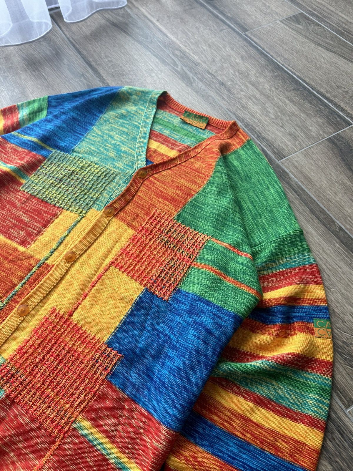 Carlo Colucci Vintage Carlo Colucci cardigan mens knitwear coogi style Size US L / EU 52-54 / 3 - 2 Thumbnail