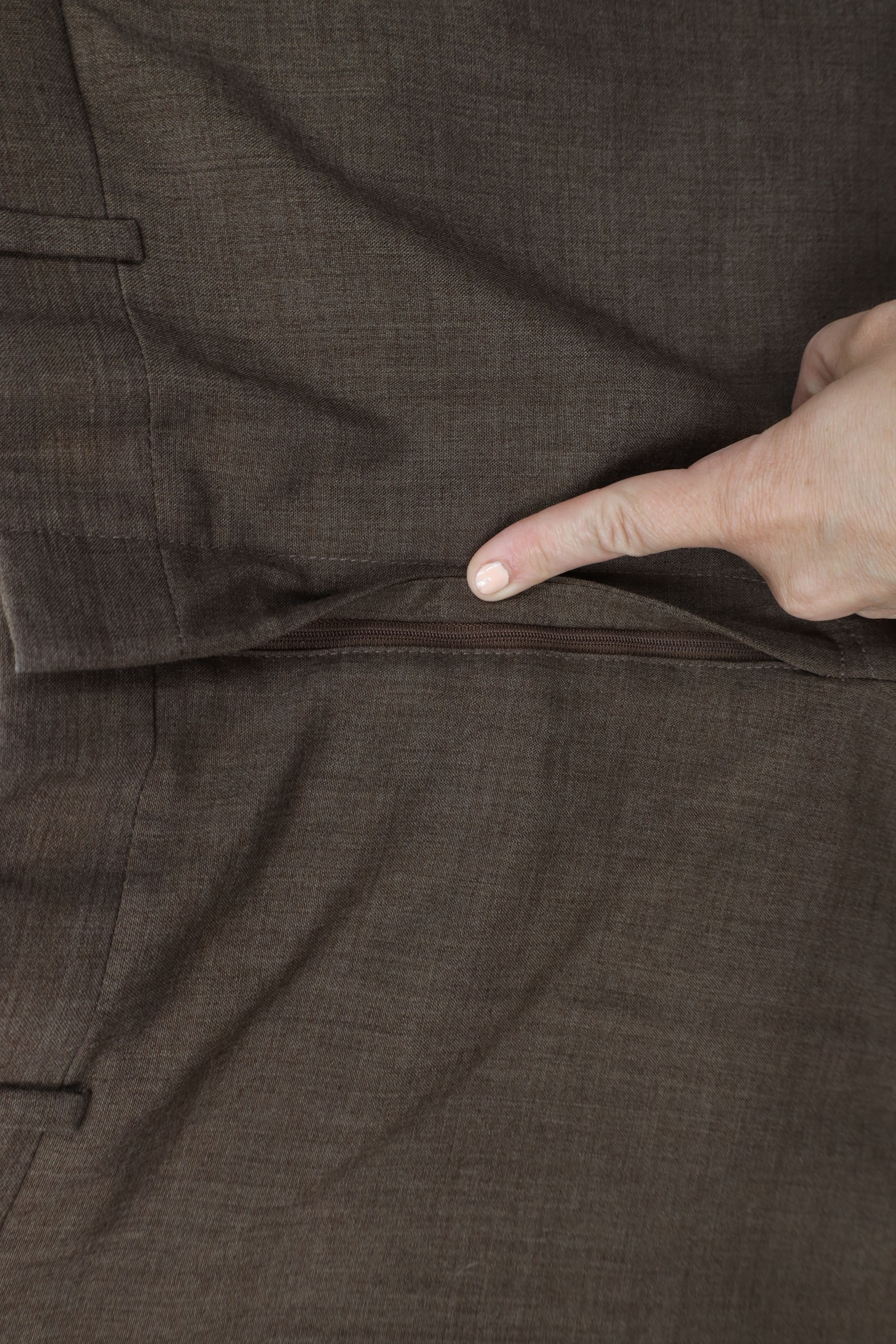 Vintage Vintage 70s Streetwear Wool Wide Leg Chino Pants Brown USA Size US 36 / EU 52 - 6 Thumbnail