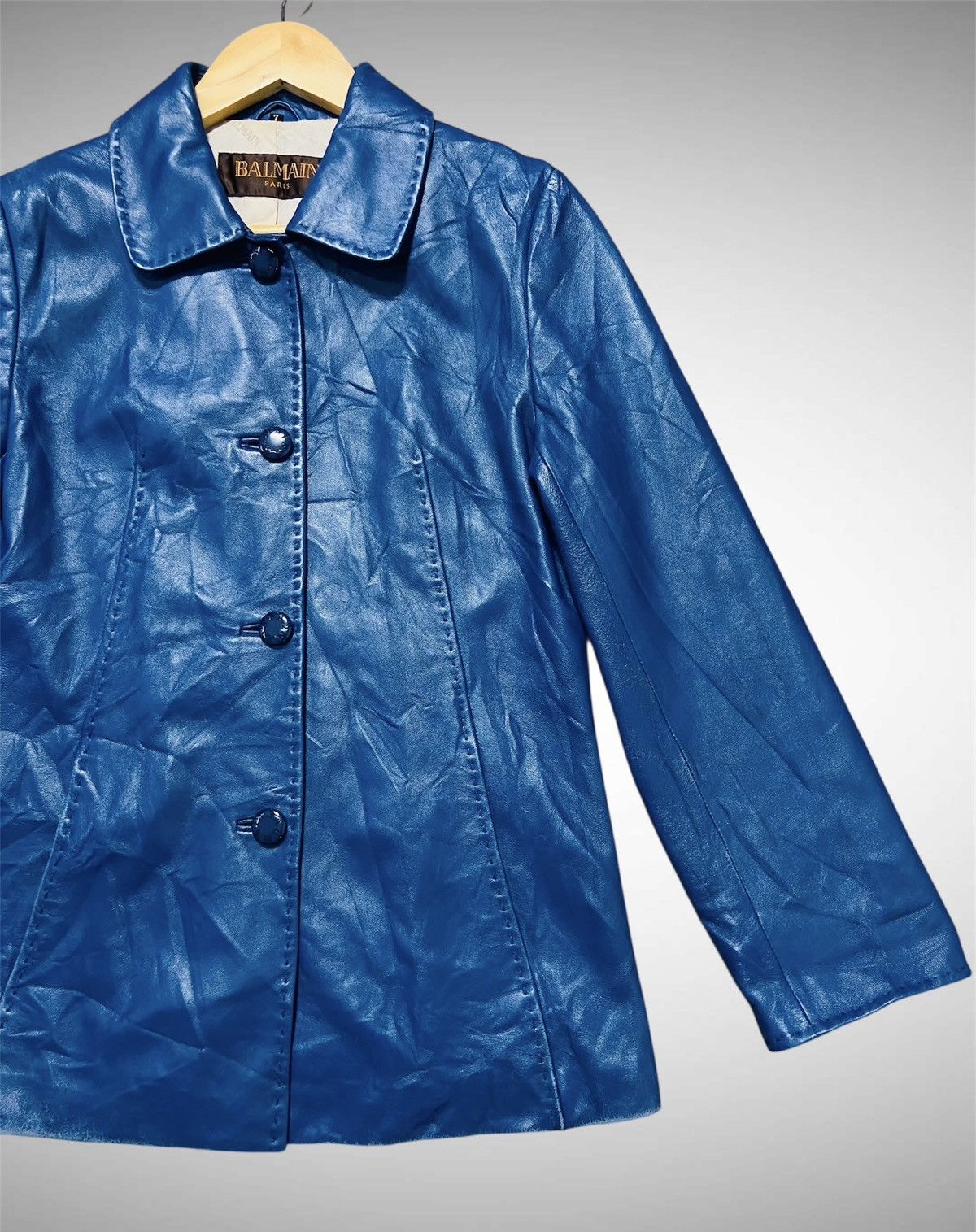 Balmain Vintage Balmain Paris Sheepskin Leather Jacket Coat Size S / US 4 / IT 40 - 5 Thumbnail