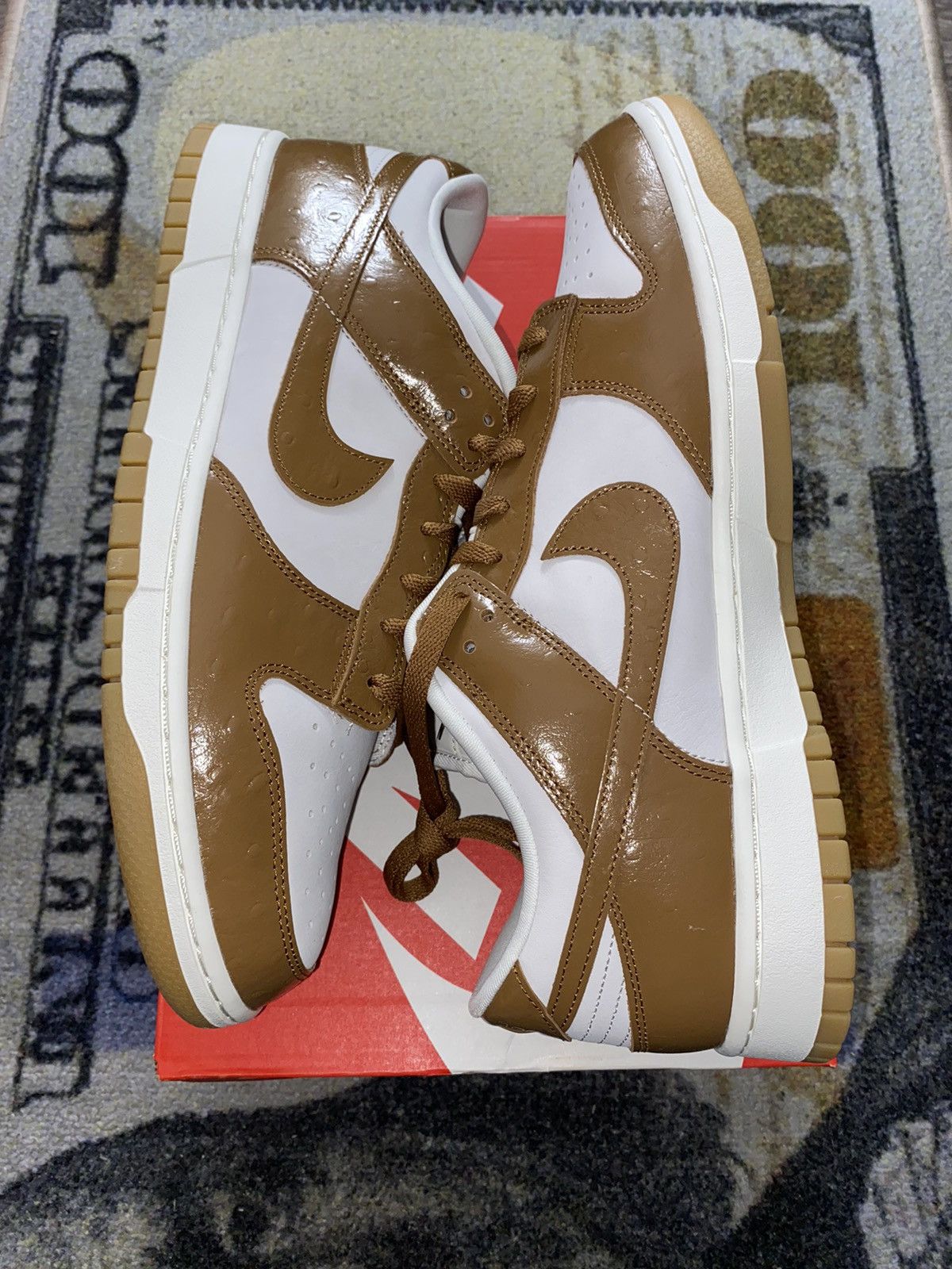 Nike Nike Dunk Low LX Ale Brown Ostrich (13 Women) Size US 11.5 / EU 44-45 - 2 Thumbnail