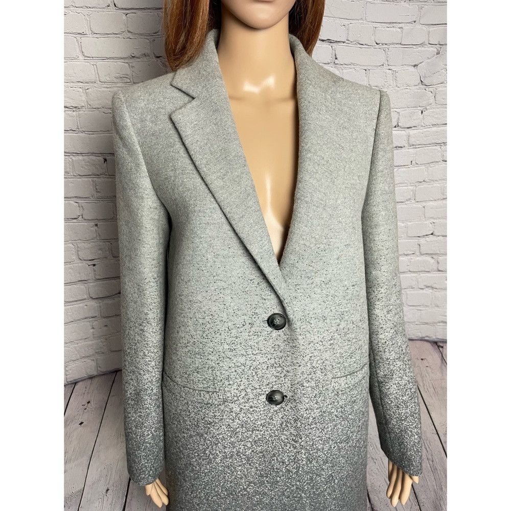 Theory NWT New $645 Theory Mid Grey Multi Calden Wool Coat Size S Size S / US 4 / IT 40 - 2 Thumbnail