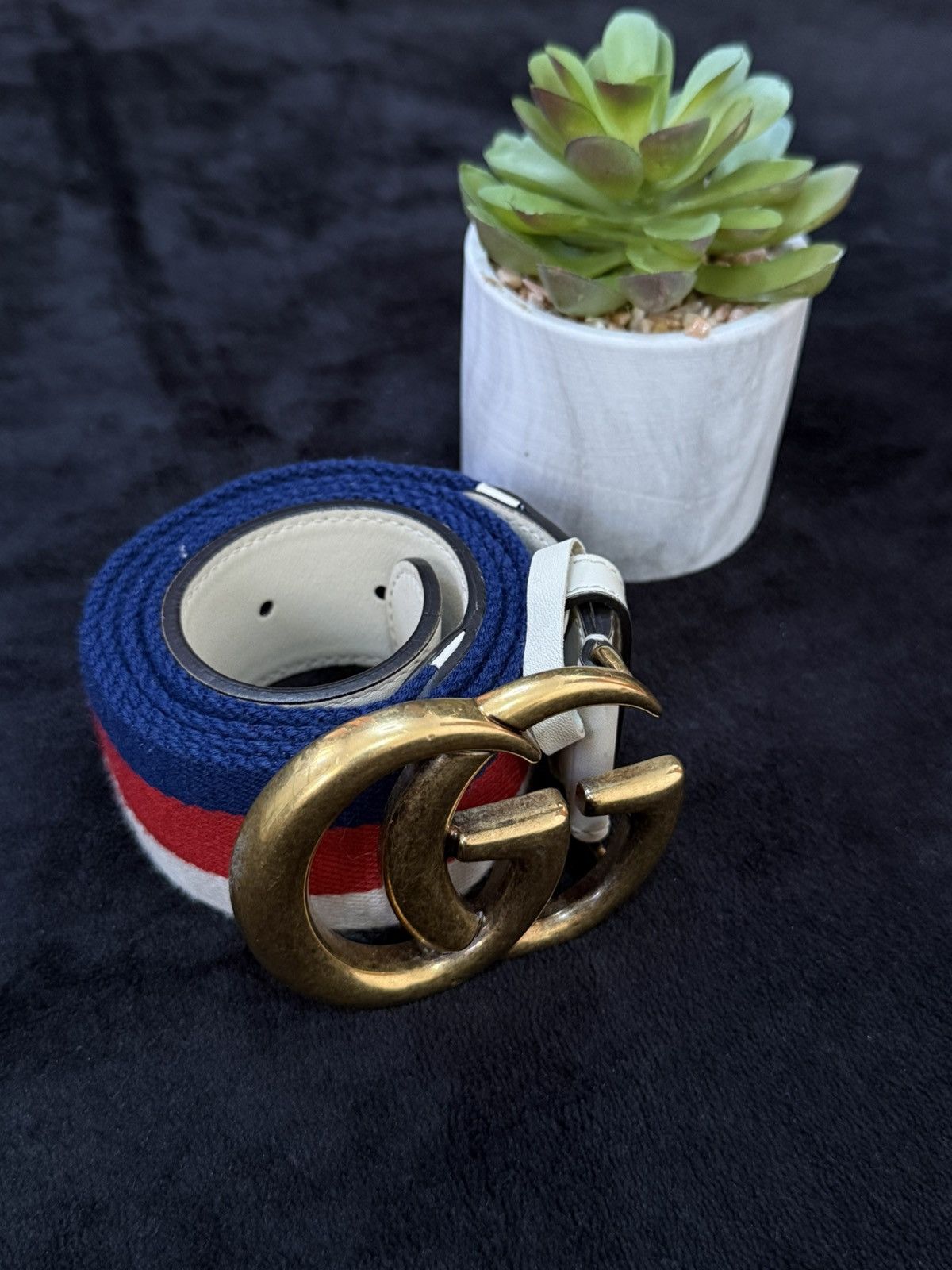 Gucci Gucci GG Web Belt – White Size ONE SIZE - 2 Thumbnail