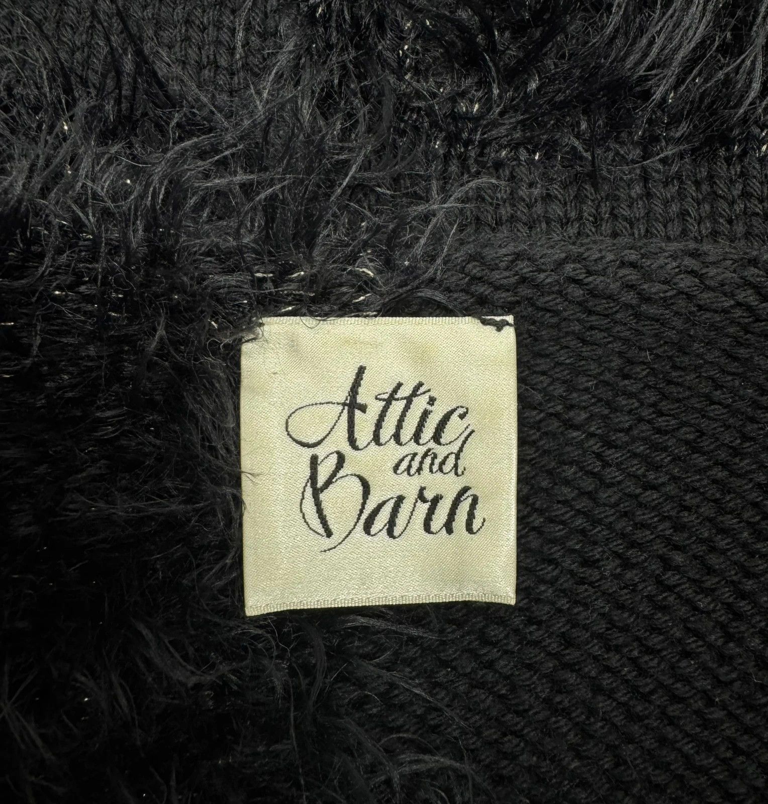 Other Attic and Barn Wool Sweater V-Neck Faux Fur Trim Size M / US 6-8 / IT 42-44 - 9 Thumbnail