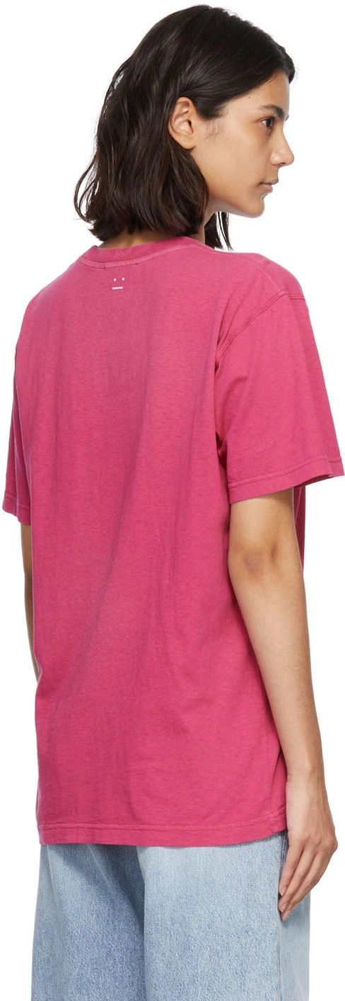 Acne Studios o1mle1224 Unisex Short Sleeve T-Shirt in Pink Size M / US 6-8 / IT 42-44 - 4 Thumbnail