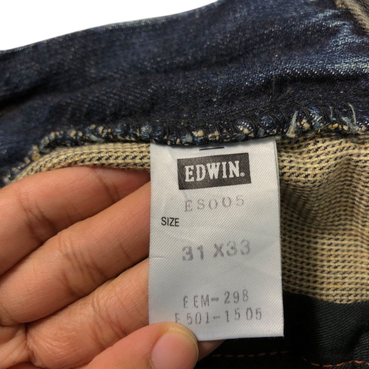 Japanese Brand 📌Vintage Denim Jeans Worker Edwin Size US 31 - 24 Thumbnail