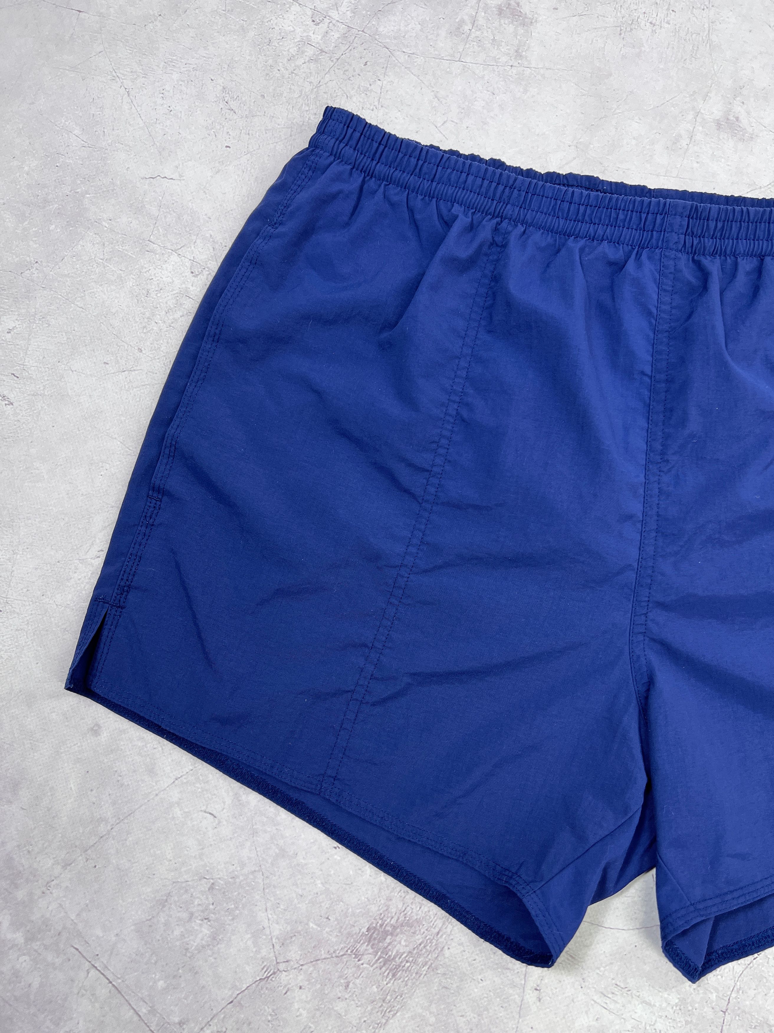 Nike × Vintage Vintage Nike Shorts Swoosh Logo Dark Blue Size US 36 / EU 52 - 2 Thumbnail
