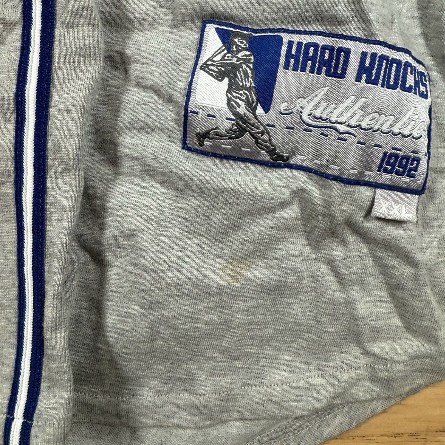 Vintage VINTAGE Hard Knocks Authentics Baseball Jersey Mens Large Gray Cotton Button Size US L / EU 52-54 / 3 - 3 Thumbnail