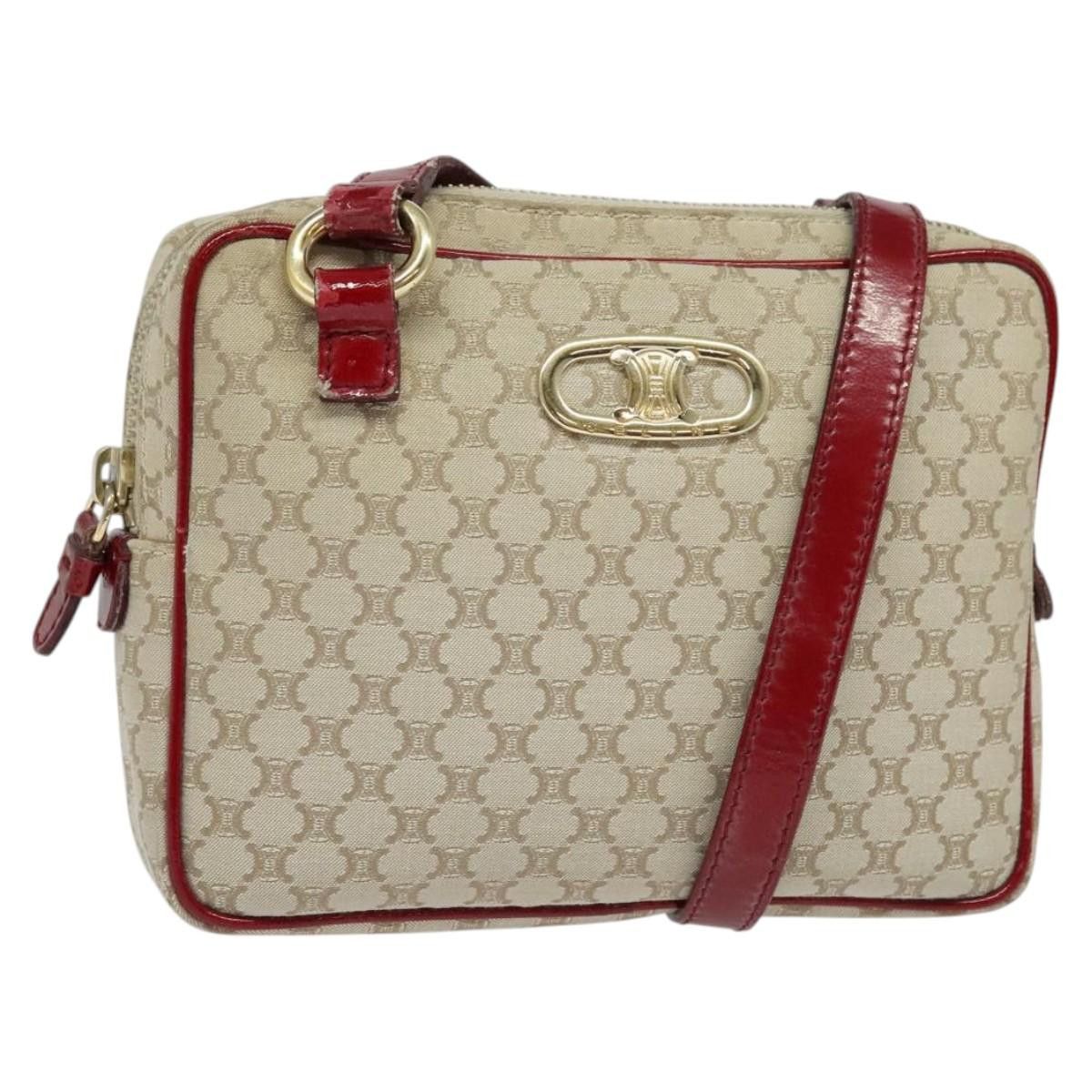 Celine CELINE Macadam Canvas Shoulder Bag Beige Gold Size ONE SIZE - 1 Thumbnail