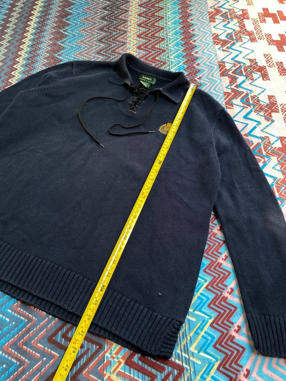 Polo Ralph Lauren × RRL Ralph Lauren × Vintage Men’s Vintage Sweater 1/3 Zip Polo Ralph Lauren Size US XL / EU 56 / 4 - 6 Thumbnail