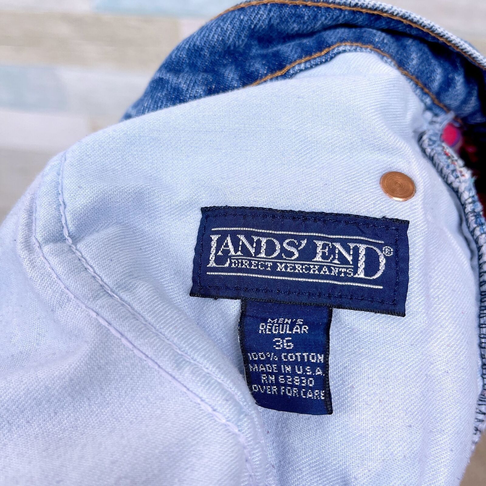 Lands' End Lands End Vintage USA Made Flannel Lined Jeans Mens 36x30.5 Size US 36 / EU 52 - 8 Thumbnail