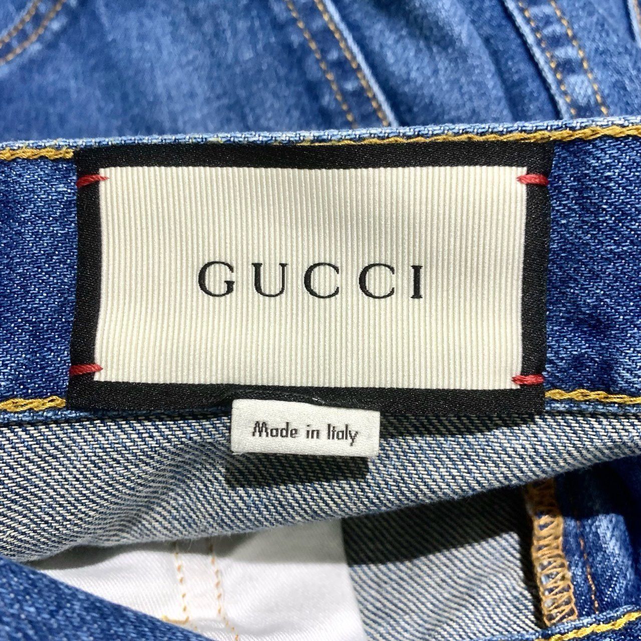 Gucci Gucci Floral Embroidery Denim Skirt Blue Size 42 Made In Ita Size 42" / US 20 - 2 Thumbnail