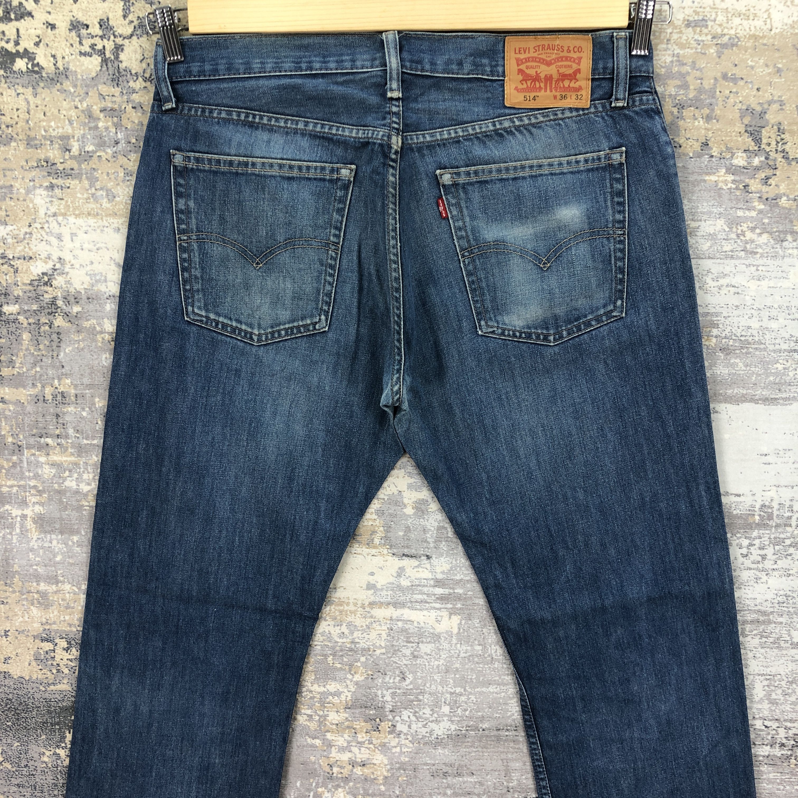 Levi's Vintage Y2K Levis 514 Faded Jeans Levi's Stone Wash Denim Size US 35 - 4 Thumbnail