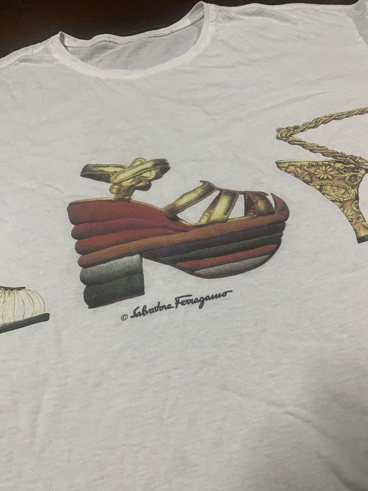 Salvatore Ferragamo × Vintage FIRE 🔥🔥 VINTAGE 90s SALVATORE FERRAGAMO HILL SHOE LUXURY Size L / US 10 / IT 46 - 1 Thumbnail