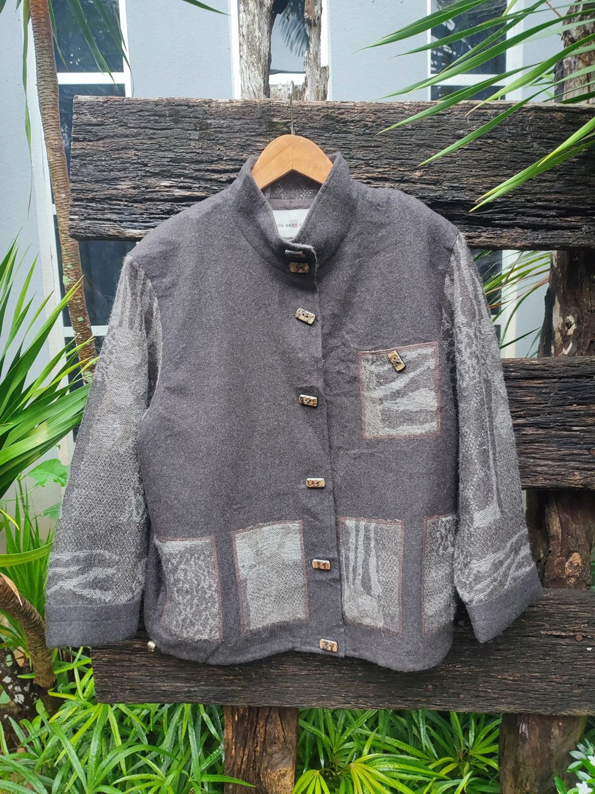 Japanese Brand Trois Onze Cinq Patchwork Wool Jacket – Made in Japan Size M / US 6-8 / IT 42-44 - 1 Thumbnail