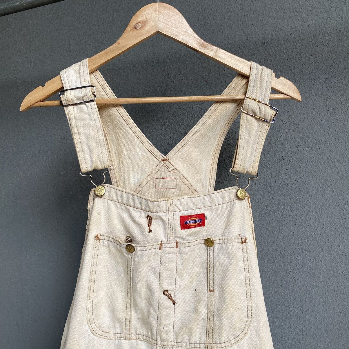 Dickies Vintage Dickies Workwear Overalls - Distressed Cream Size US 32 / EU 48 - 5 Thumbnail