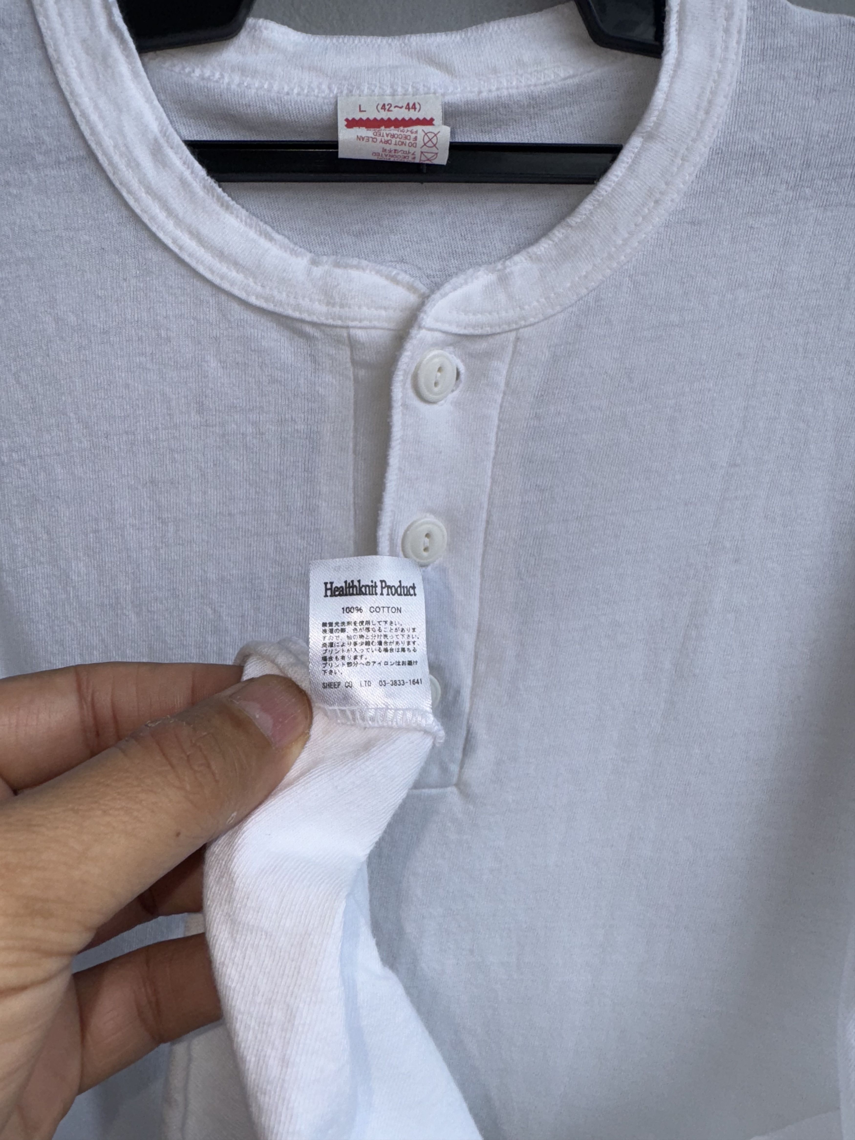 Vintage Union Made Healthknit Plain Half Buttoned Vintage Shirt Size US L / EU 52-54 / 3 - 4 Thumbnail