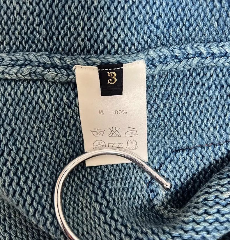 Other Kapital Blue Dyed Knitted Cardigan- Size US L / EU 52-54 / 3 - 3 Thumbnail